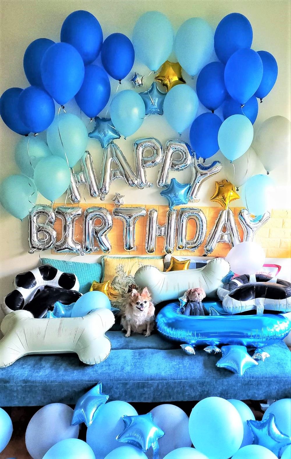 【節慶氣球裝置藝術布置】狗狗生日派對氣球「動森主題」套裝組合 KNJ氣球商城 吃貨旅遊作家水靜葳 (13)