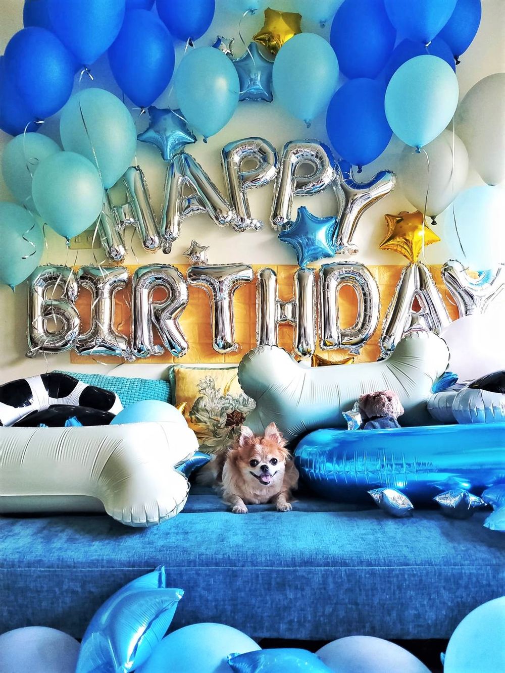 【節慶氣球裝置藝術布置】狗狗生日派對氣球「動森主題」套裝組合 KNJ氣球商城 吃貨旅遊作家水靜葳 (15)