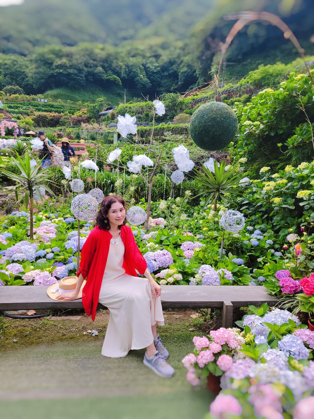 陽明山竹子湖繡球花季│曹家花田香打卡美拍攻略花背包+日式鳥居+峇里島發呆亭@水靜葳環遊世界366天 (24)