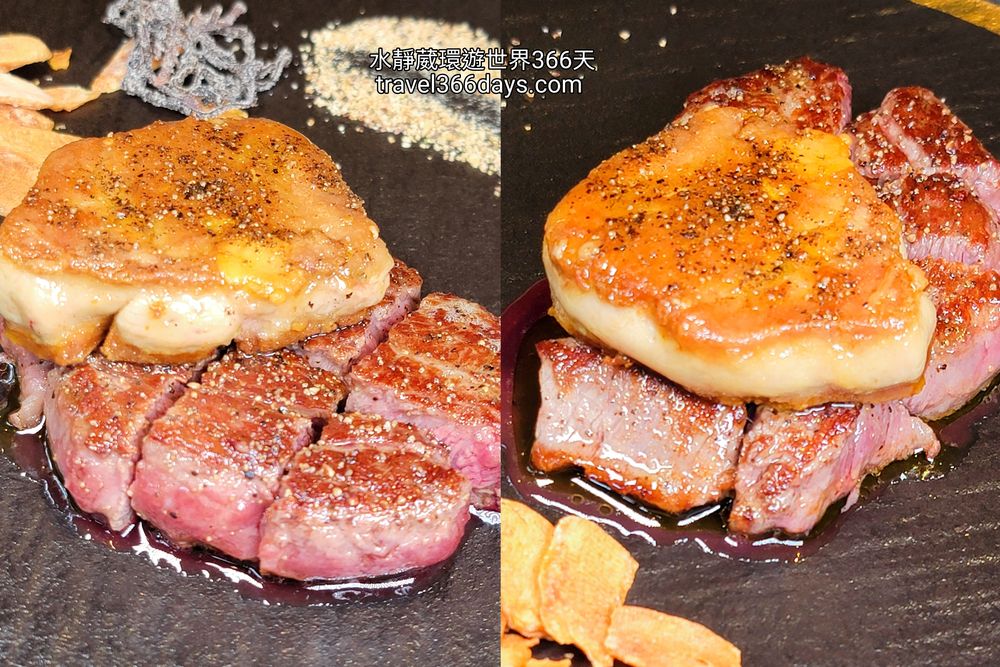 聽雨軒 壽司鐵板(潼日式料理)主菜羅西尼牛排(澳和牛菲力鴨肝)